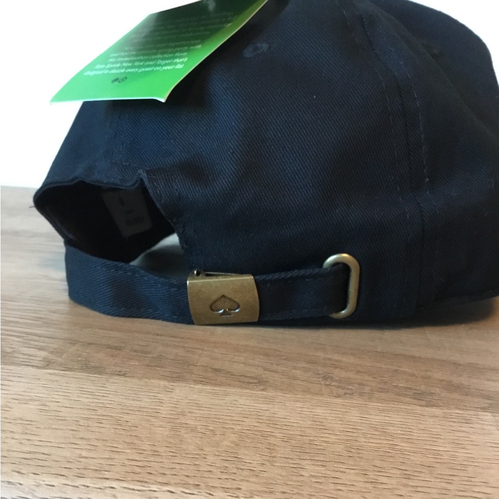 Kate Spade Black Champagne & French Fries Baseball Cap NWT - Picture 4 of 6